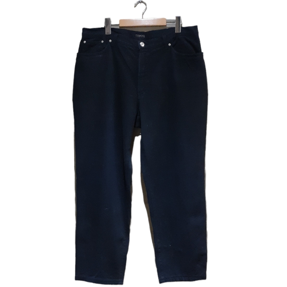 Frapp Women's Premium Jeans Black High Waist Made in Italy Plus Size I 48